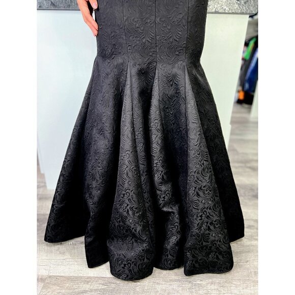 Rachel Allan Black Jacquard Formal Pageant Gown $1198 - Picture 5 of 13